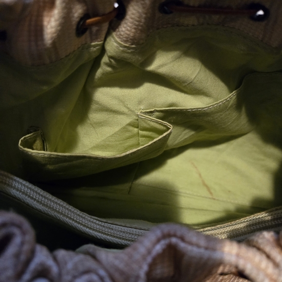 Tommy Bahama summer beach bag handbag 4 pocket purse palm trees wood handle tote - Picture 11 of 11